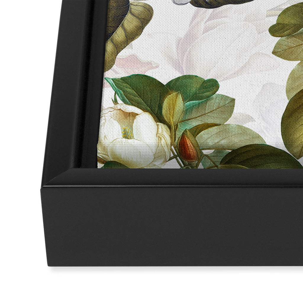 Vintage & Shabby Chic - Spring Flowers Magnolia Botanical Garden Framed Canvas Print Gallery Image 3