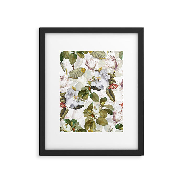 Vintage & Shabby Chic - Spring Flowers Magnolia Botanical Garden Framed Art Print Gallery Image 1