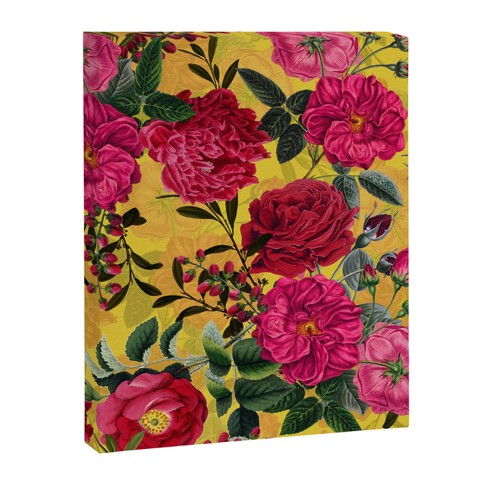Vintage & Shabby Chic - Summer Tropical Roses Flower Garden Canvas Print Gallery Image 1