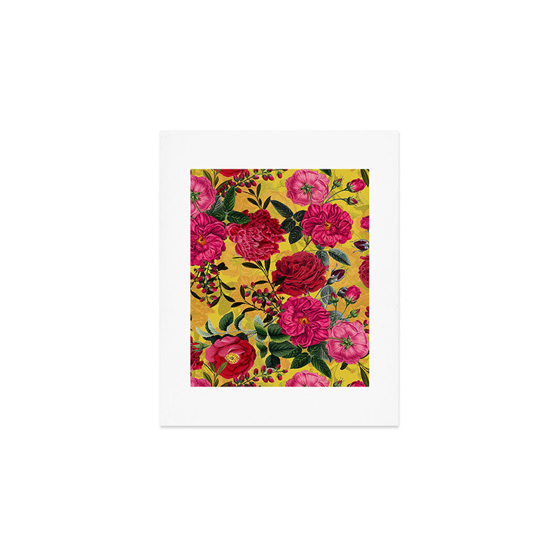 Vintage & Shabby Chic - Summer Tropical Roses Flower Garden Art Print Gallery Image 1