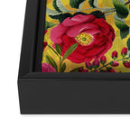 Vintage & Shabby Chic - Summer Tropical Roses Flower Garden Framed Canvas Print Gallery Image 3