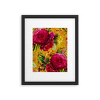 Vintage & Shabby Chic - Sunny Magenta Spring Roses Botanical Flower Garden Framed Art Print Gallery Image 6