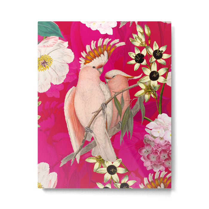 Vintage & Shabby Chic - Tropical Bird Flower Garden Metal Print Gallery Image 1