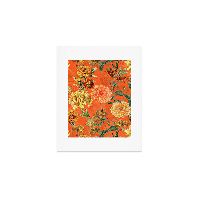 Vintage & Shabby Chic - Warm Sunny Yellow Flower Garden Art Print Gallery Image 1