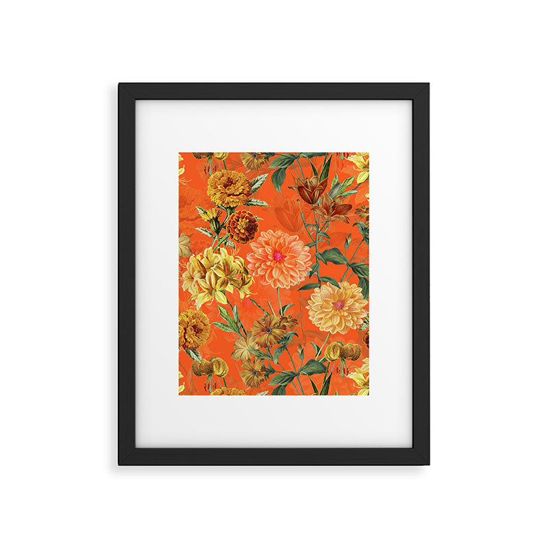Vintage & Shabby Chic - Warm Sunny Yellow Flower Garden Framed Art Print Gallery Image 6