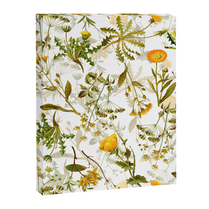 Vintage & Shabby Chic - Yellow Wildflowers Canvas Print Gallery Image 1