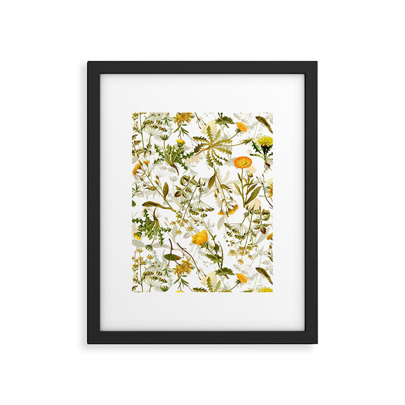 Vintage & Shabby Chic - Yellow Wildflowers Framed Art Print Gallery Image 6
