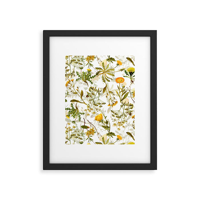 Vintage & Shabby Chic - Yellow Wildflowers Framed Art Print Gallery Image 1