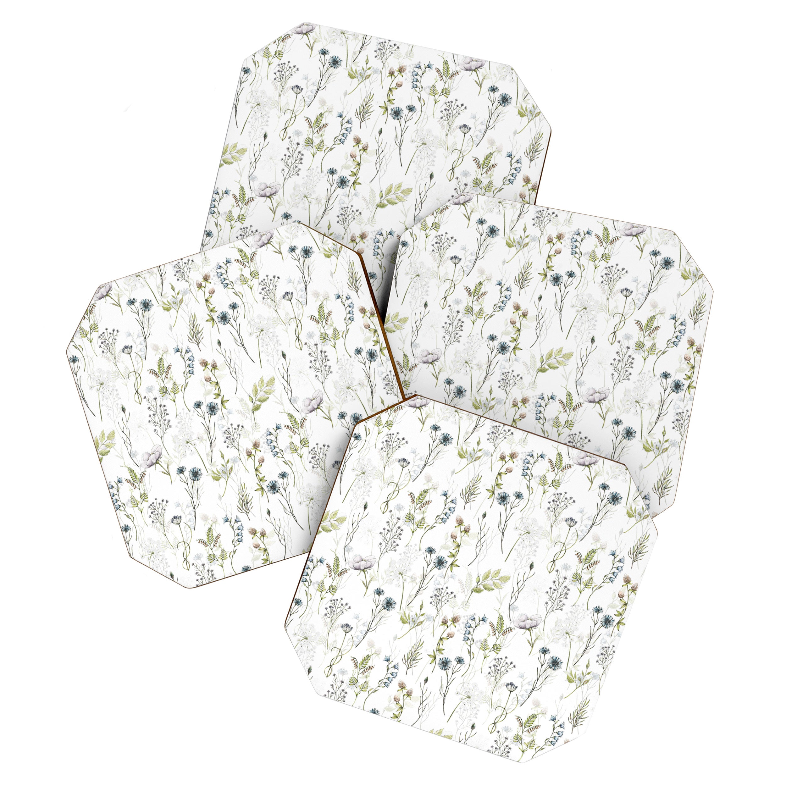 Wildflowers Meadow Botanical Flower Garden  Coaster Gallery Image 1