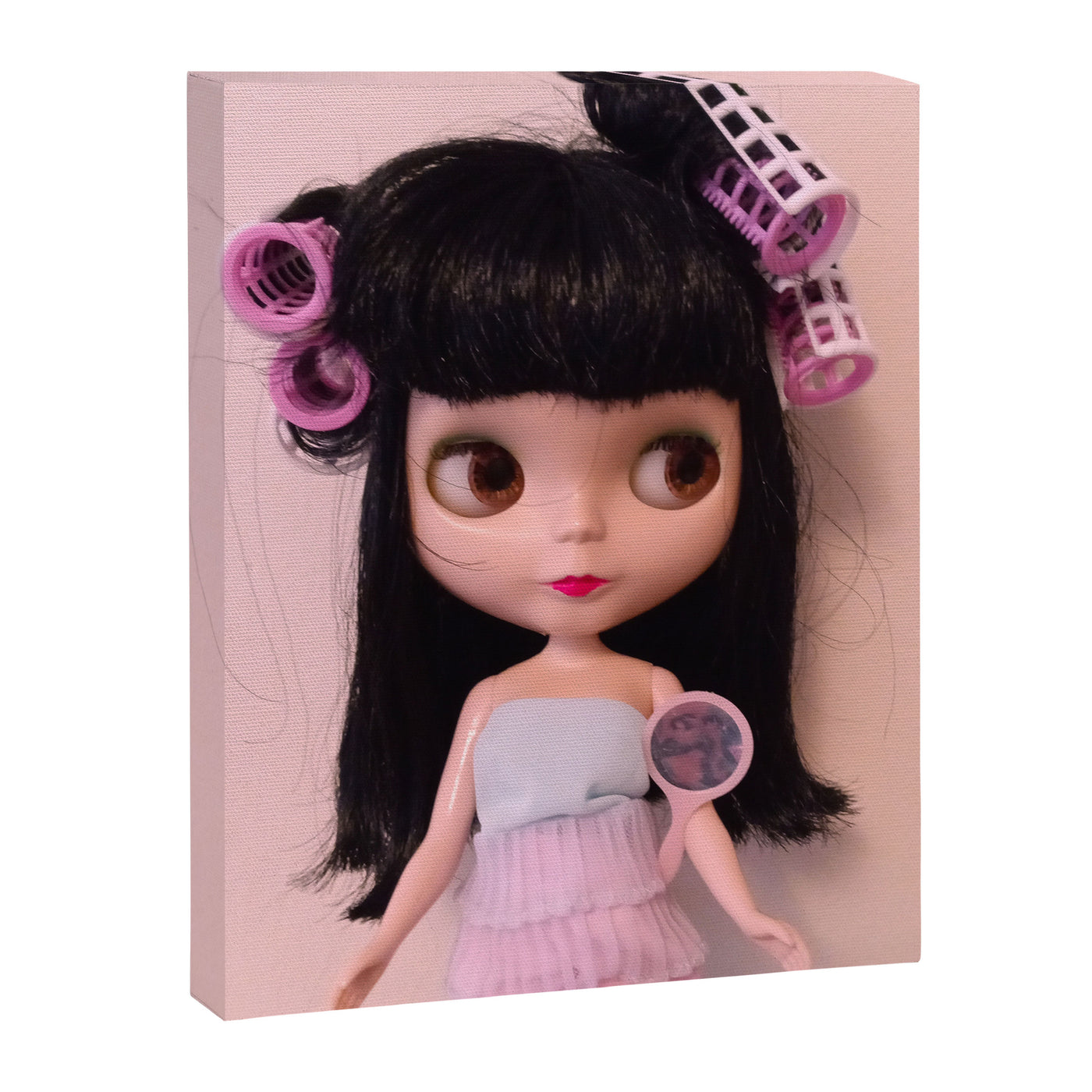blythe in curlers Canvas Print
