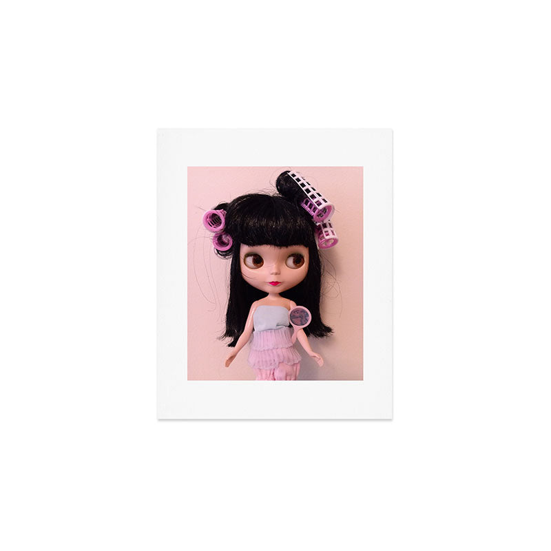 blythe in curlers Art Print