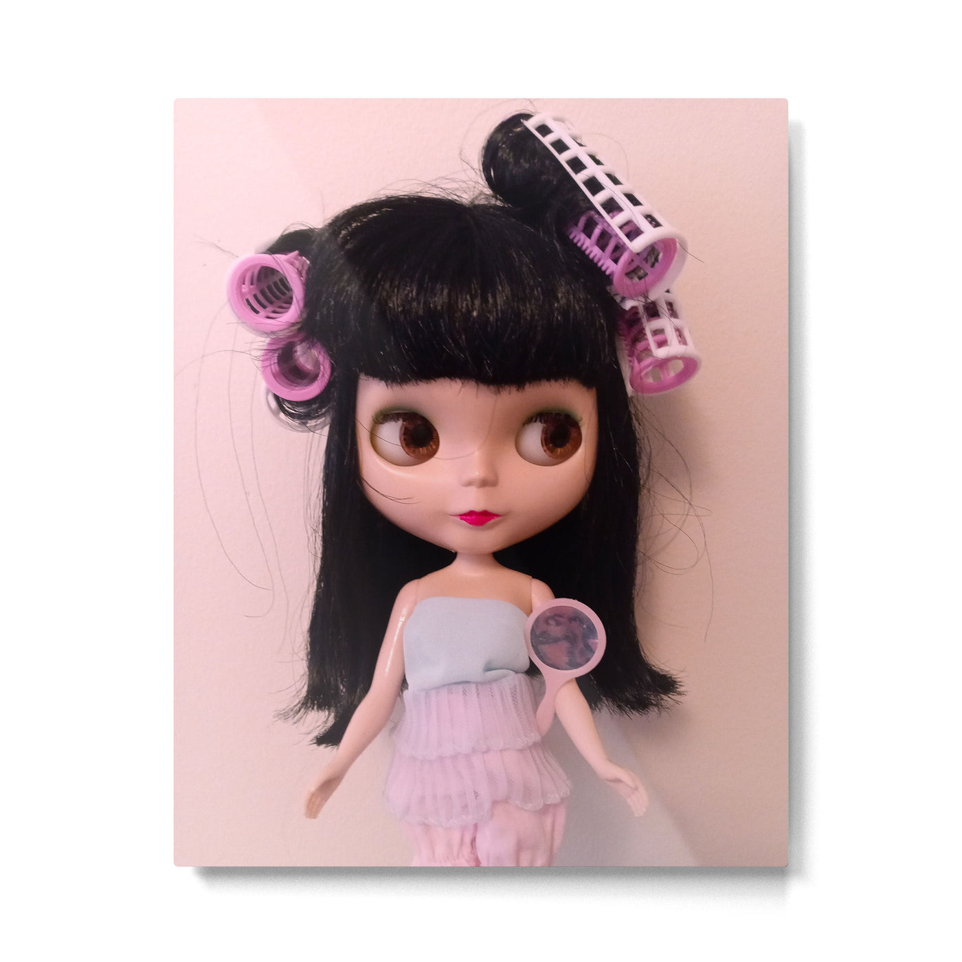 blythe in curlers Metal Print