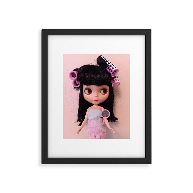 blythe in curlers Framed Art Print