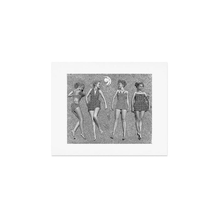 4 Girls Sunbathing Art Print Gallery Image 1