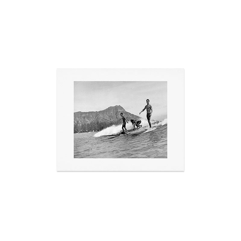 Surfing Diamond Head, Hawaii 2 Art Print Gallery Image 1