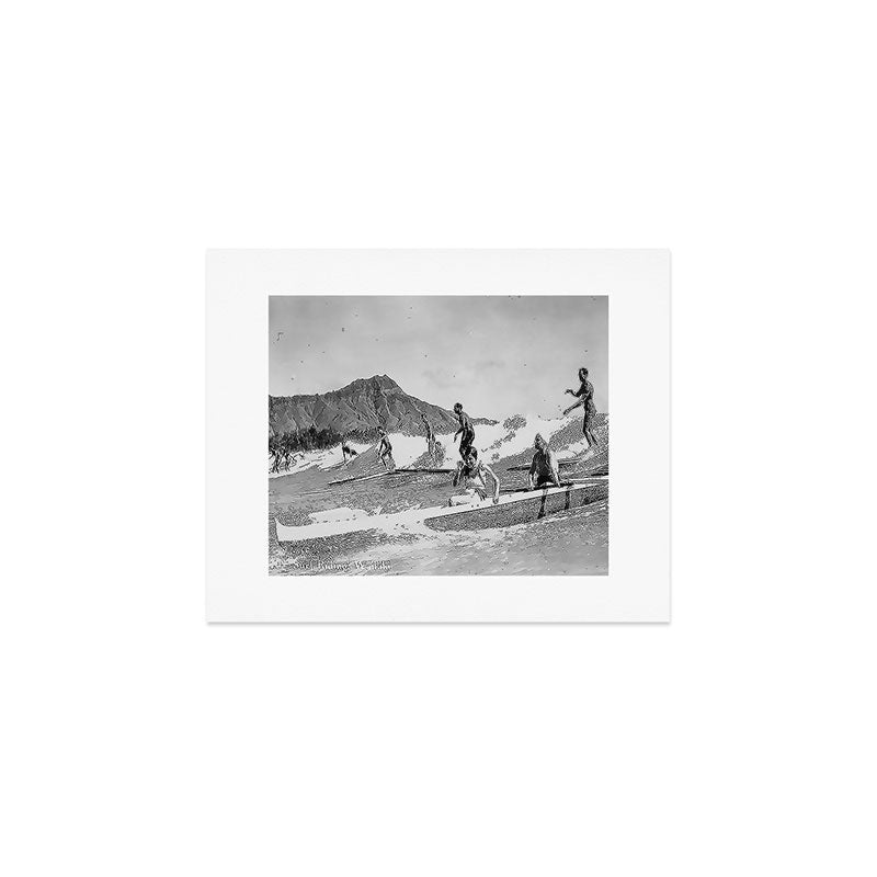 Vintage Surfing Hawaii Art Print Gallery Image 1