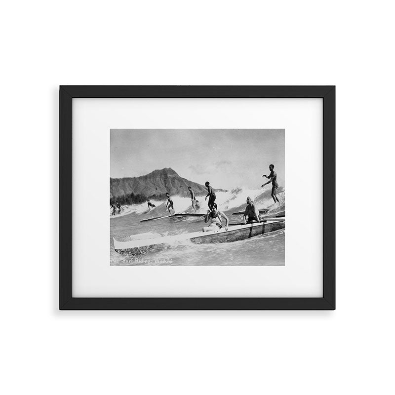 Vintage Surfing Hawaii Framed Art Print Gallery Image 5