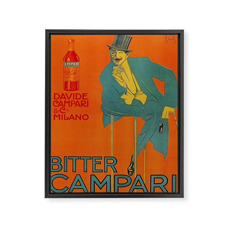 Bitter Campari Vintage Beverage Poster Framed Canvas Print Gallery Image 6