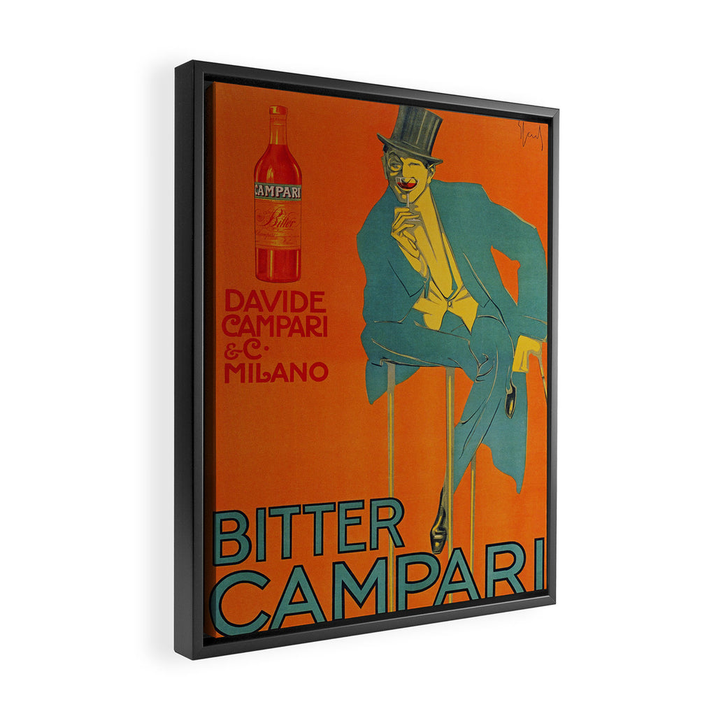 Bitter Campari Vintage Beverage Poster Framed Canvas Print Gallery Image 2