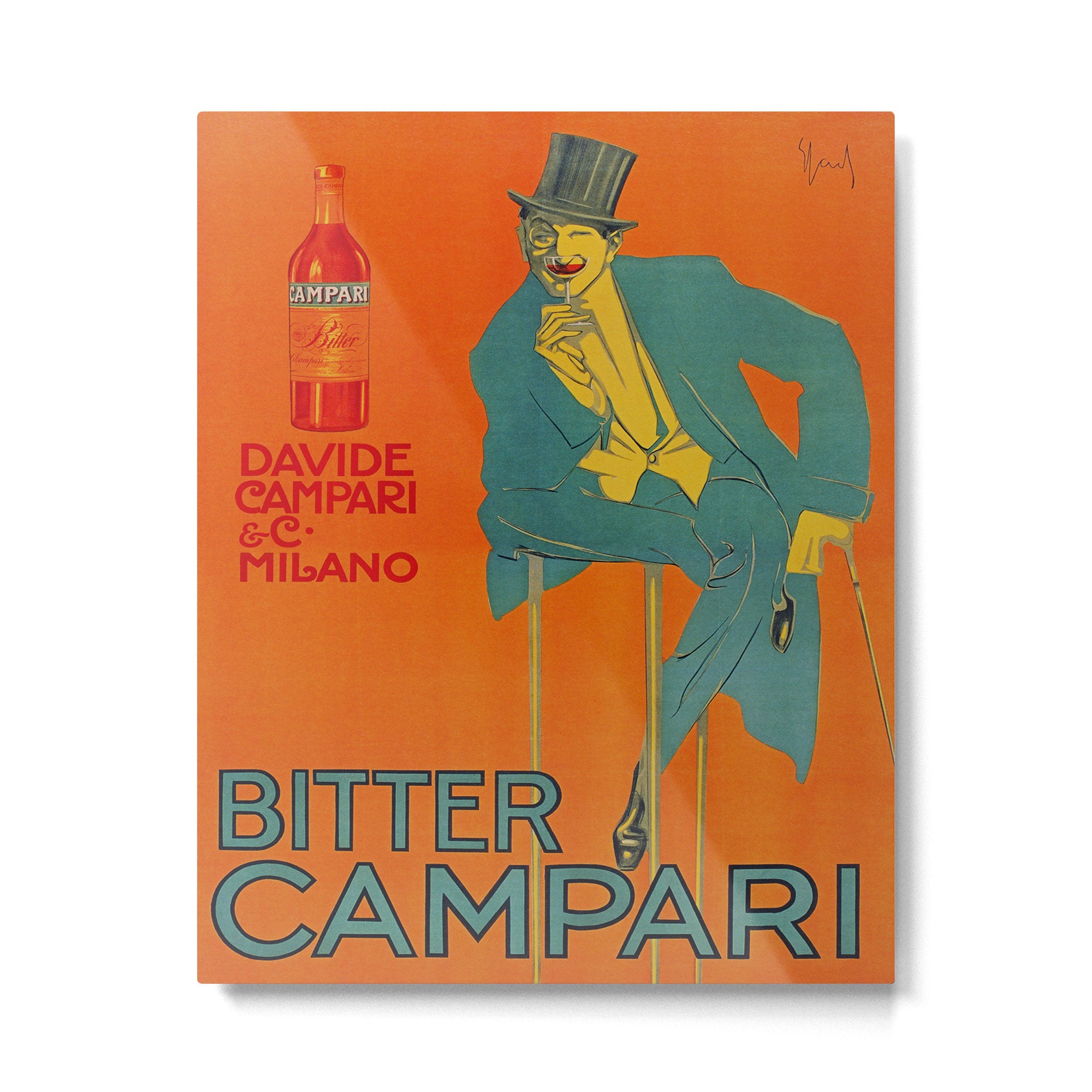 Bitter Campari Vintage Beverage Poster Metal Print Gallery Image 4