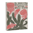 Cactus, El Maestro, Vintage Mexico Travel Poster Canvas Print Gallery Image 6