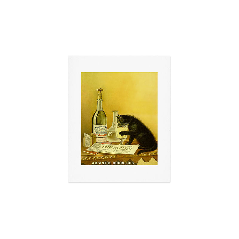 Cat, Absinthe, Vintage Beverage Poster Art Print Gallery Image 1