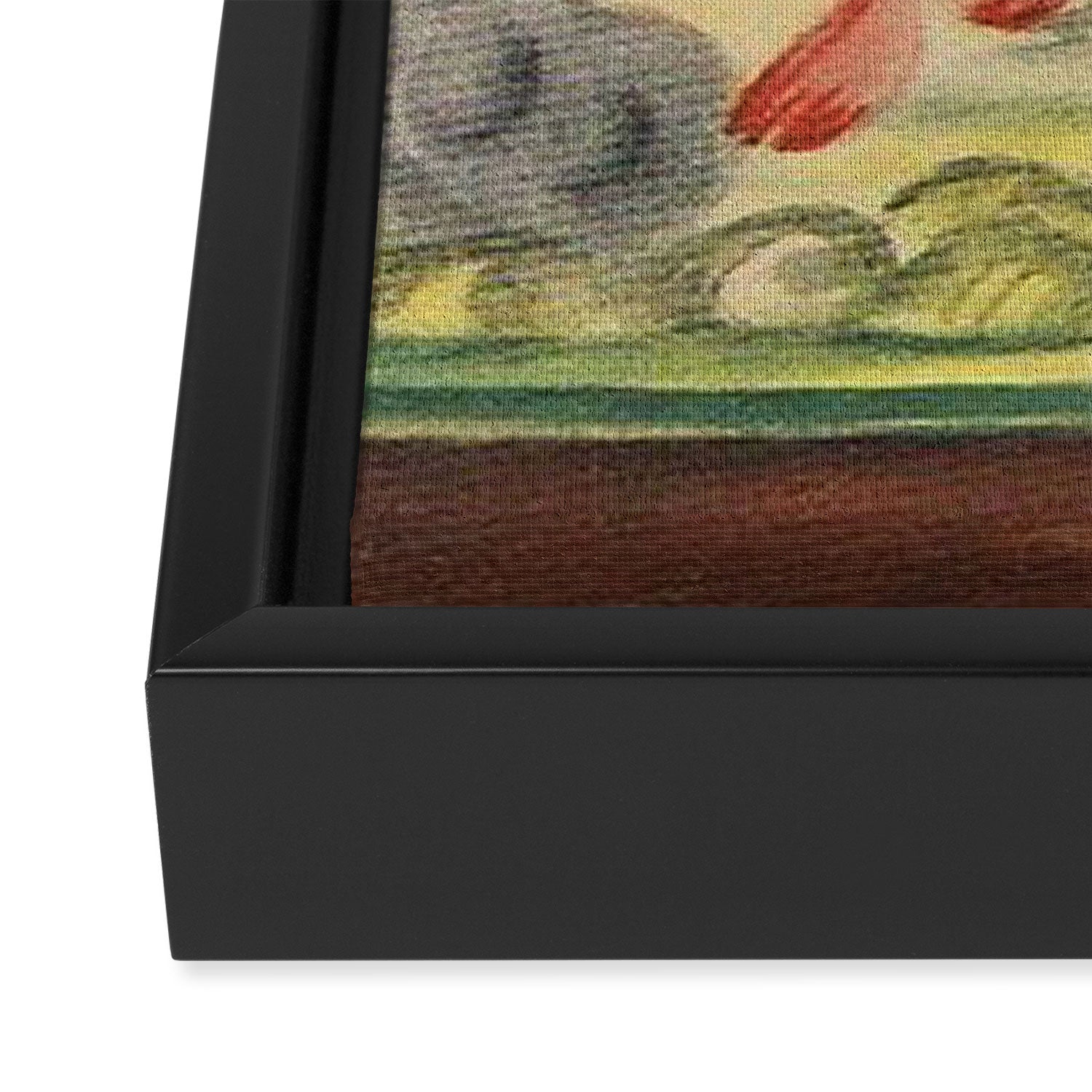 Cat Looking at Goldfish Vintage Art Framed Canvas Print Gallery Image 3