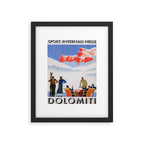 Dolomites Italy Vintage Ski Poster Framed Art Print Gallery Image 5