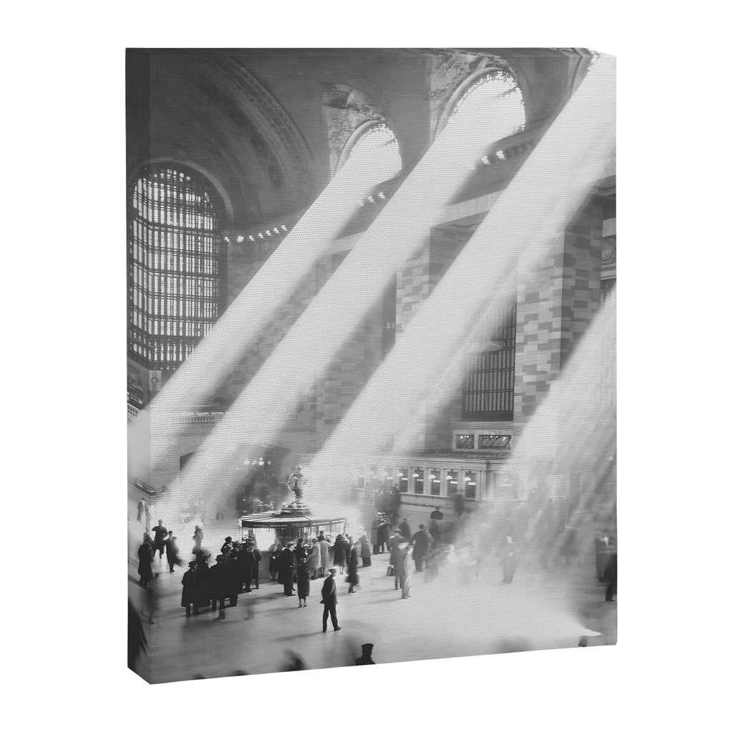 Grand Central Station, Black and White Vintage Art Canvas Print Gallery Image 6