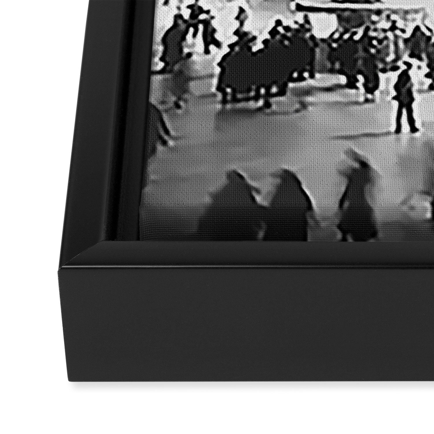Grand Central Station, Black and White Vintage Art Framed Canvas Print Gallery Image 3