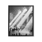 Grand Central Station, Black and White Vintage Art Framed Canvas Print Gallery Image 6