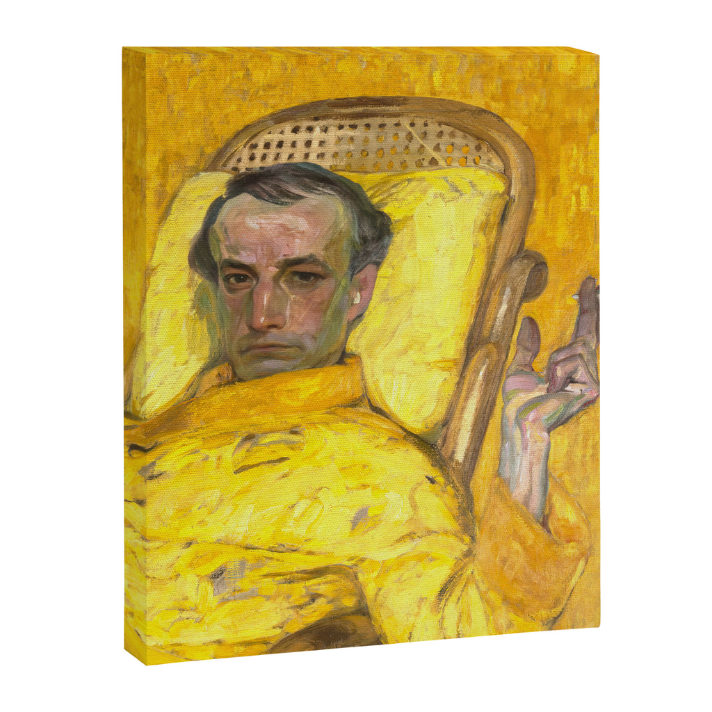 Man Portrait, Man in Yellow, Vintage Wall Art Canvas Print Gallery Image 6