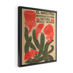 Mexico, Cactus Vintage Wall Art Framed Canvas Print Gallery Image 2
