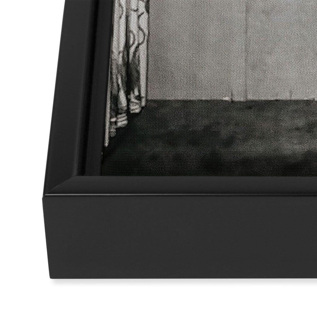 Not Your Bitch, Black and White Vintage Art Framed Canvas Print Gallery Image 3