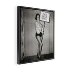 Not Your Bitch, Black and White Vintage Art Framed Canvas Print Gallery Image 2