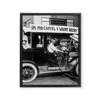 Prohibition, Beer Car, Vintage Black and White Old Photo Framed Canvas Print Gallery Image 6