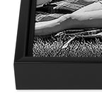 Relaxing By The River, Black and White Vintage Photo Framed Canvas Print Gallery Image 3
