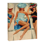 Retro Sunbathers Canvas Print Gallery Image 8
