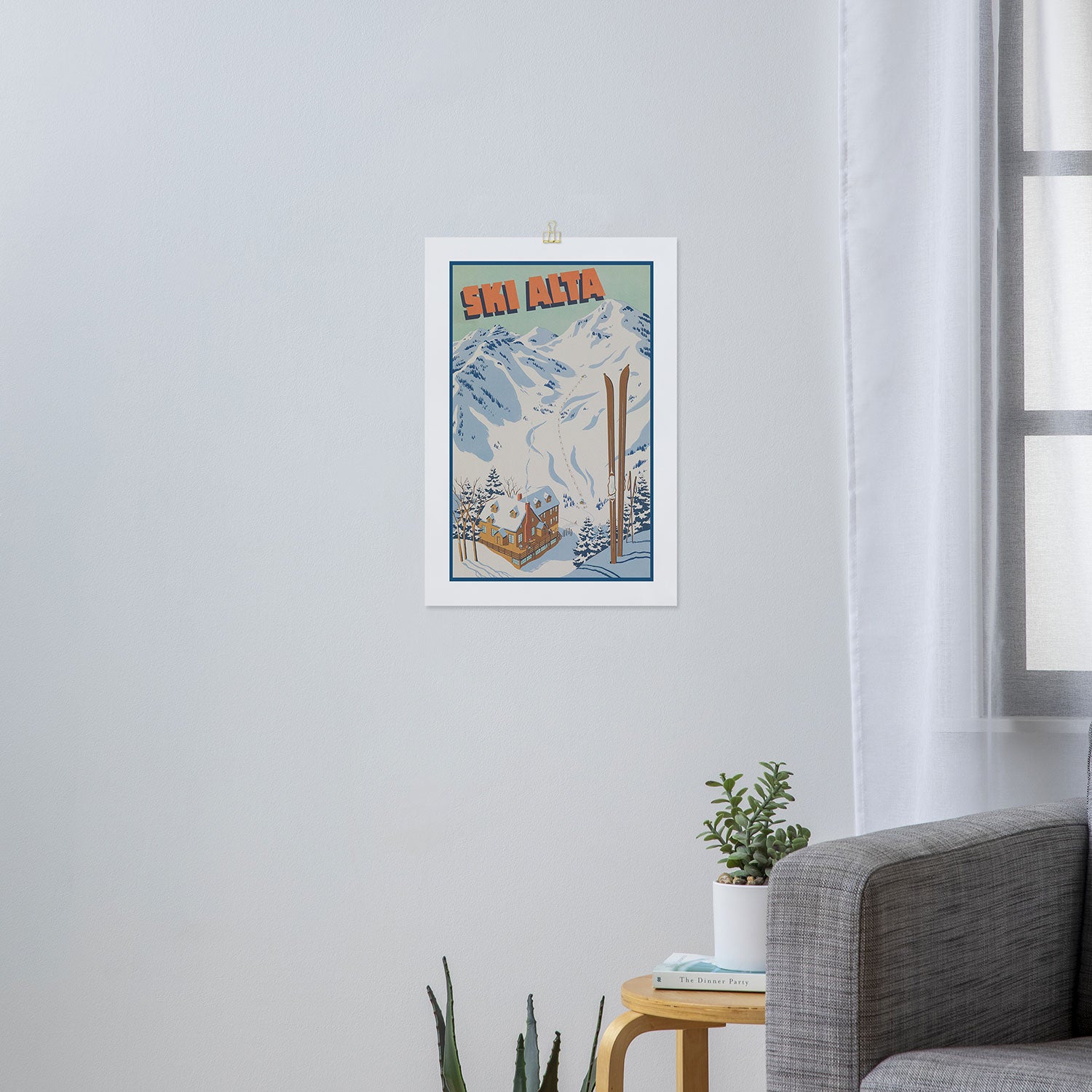 Ski Alta Vintage Travel Poster Art Print Gallery Image 3