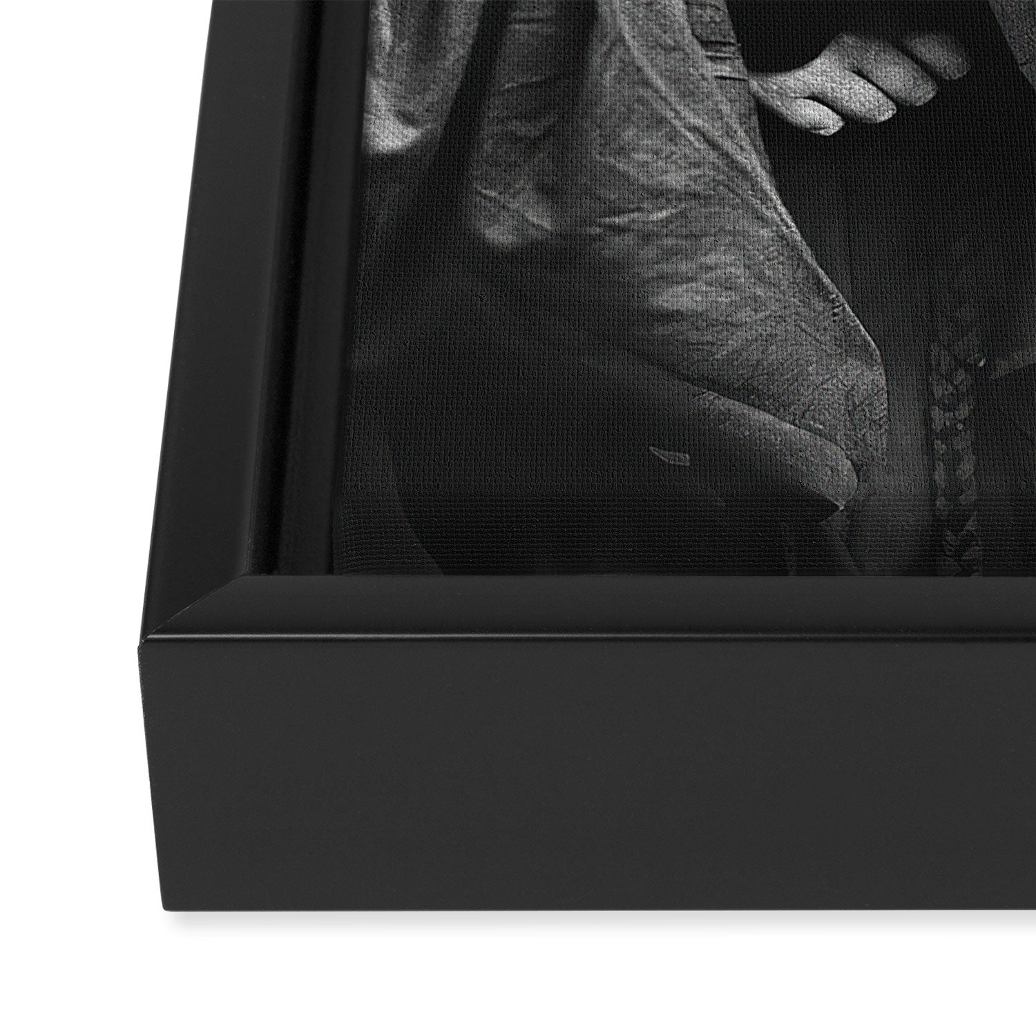 Smoking Nuns, Black and White, Vintage Wall Art Framed Canvas Print Gallery Image 3
