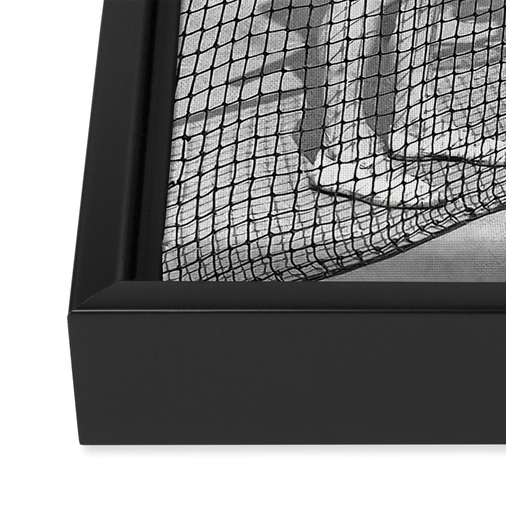 Tennis Players, Black and White Art, Vintage Wall Art Framed Canvas Print Gallery Image 3