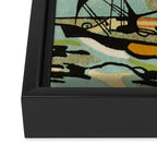 Vintage Japanese Sailboat Framed Canvas Print Gallery Image 3