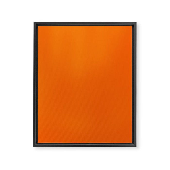 Bright Orange Solid Color Collection Framed Canvas Print Gallery Image 1
