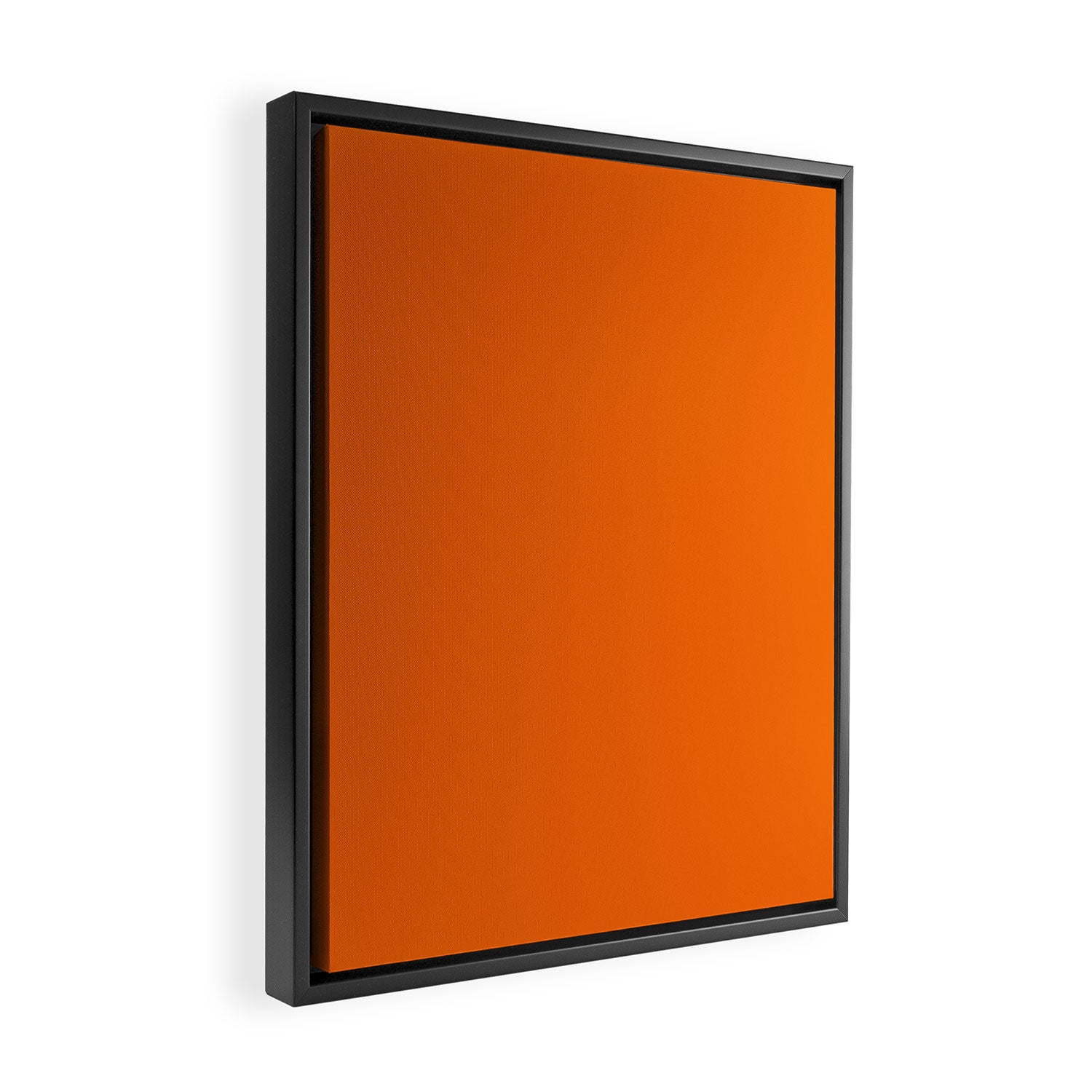 Bright Orange Solid Color Collection Framed Canvas Print Gallery Image 2