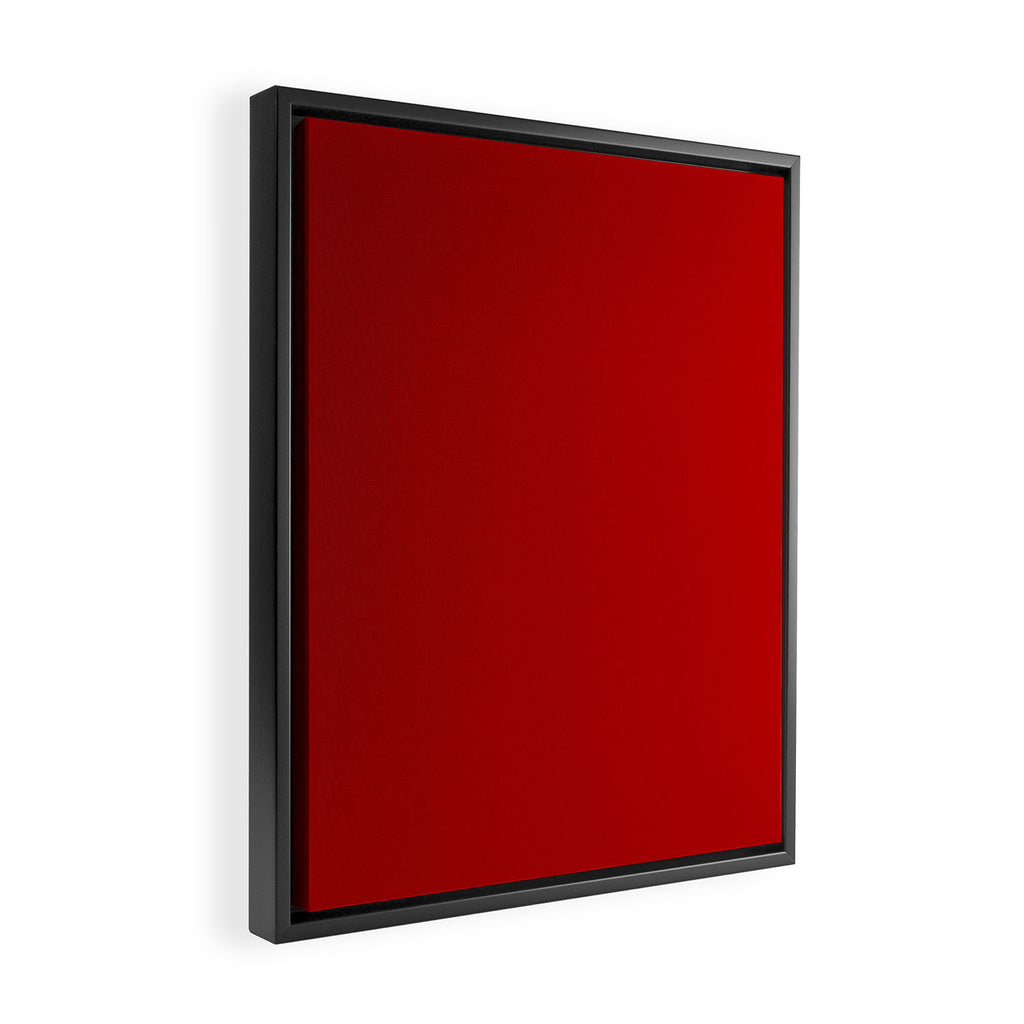 Chili Pepper Red - Solid Color Collection Framed Canvas Print Gallery Image 2