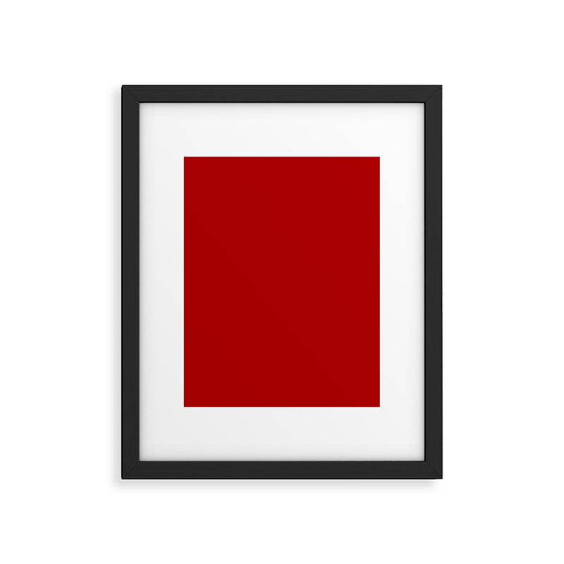 Chili Pepper Red - Solid Color Collection Framed Art Print Gallery Image 6