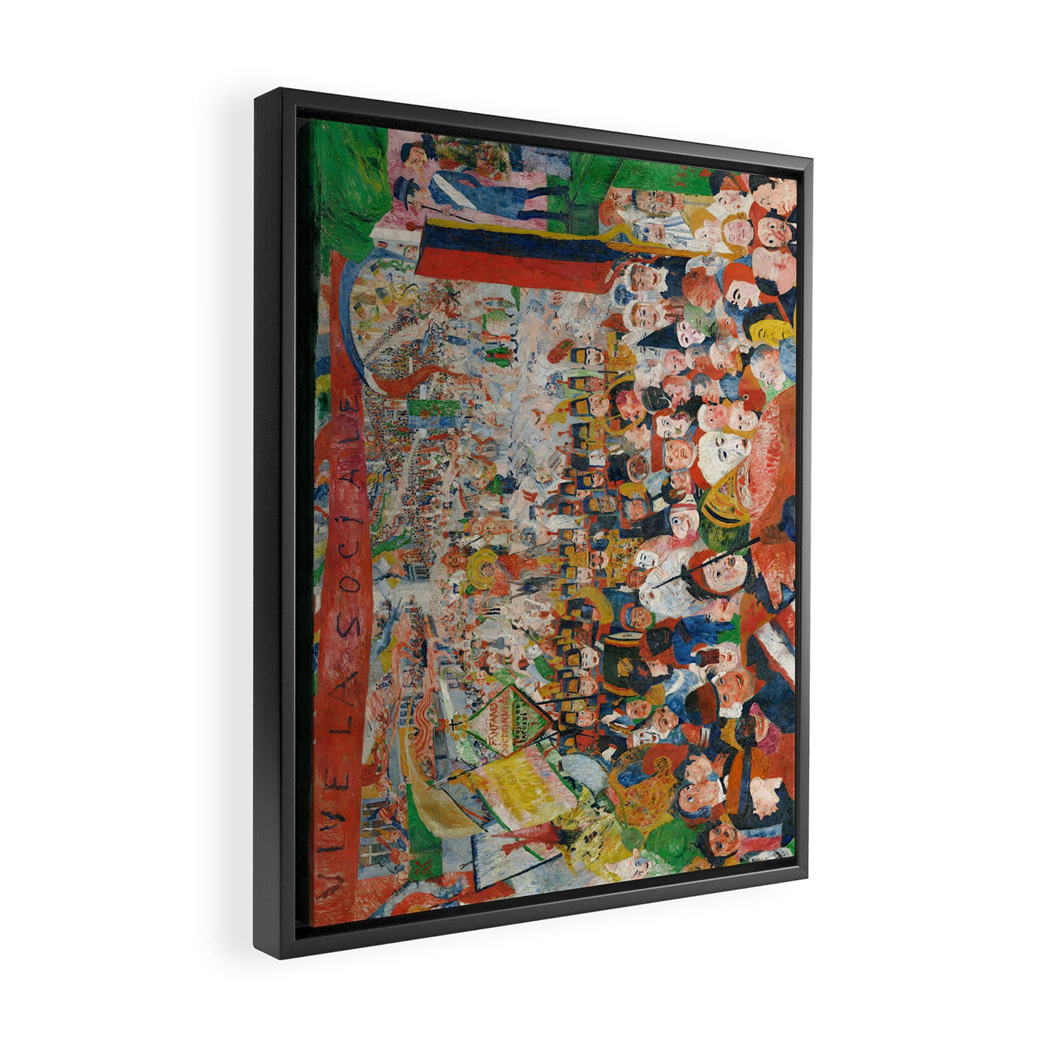 Christ's Entry into Brussels by James Ensor, 1889 Framed Canvas Print Gallery Image 2