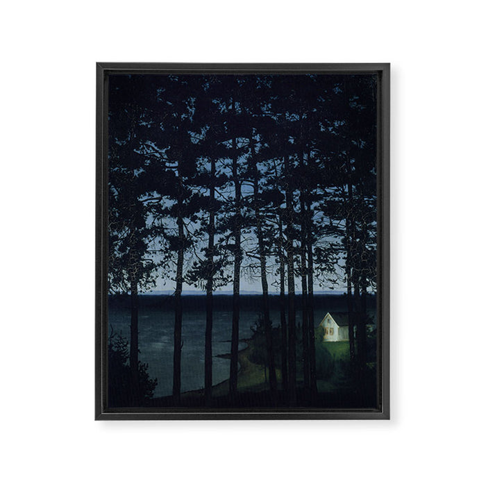 Fisherman's Cottage, Harald Sohlberg, 1906 Framed Canvas Print Gallery Image 1