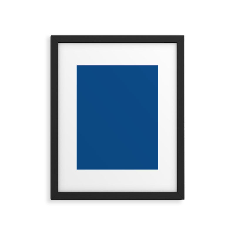 Lapis Lazuli Blue - Solid Color Collection Framed Art Print Gallery Image 6