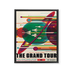 NASA Retro Space Travel Poster The Grand Tour Framed Canvas Print Gallery Image 6